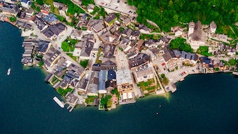Aerial View Of Hallstatt Austria