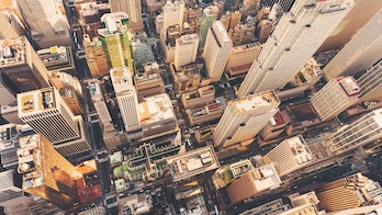 Aerial View Of Manhattan United States